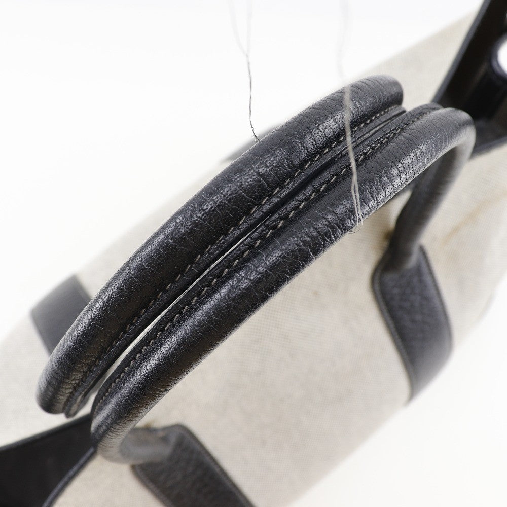 Hermes Garden Party Tote Toile and Leather, GRAY, CANVAS, Tote bag