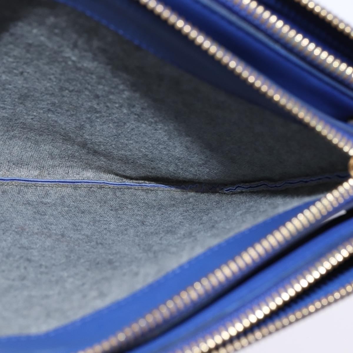 Celine Trio Crossbody Bag Leather, BLUE, LEATHER, Crossbody bag