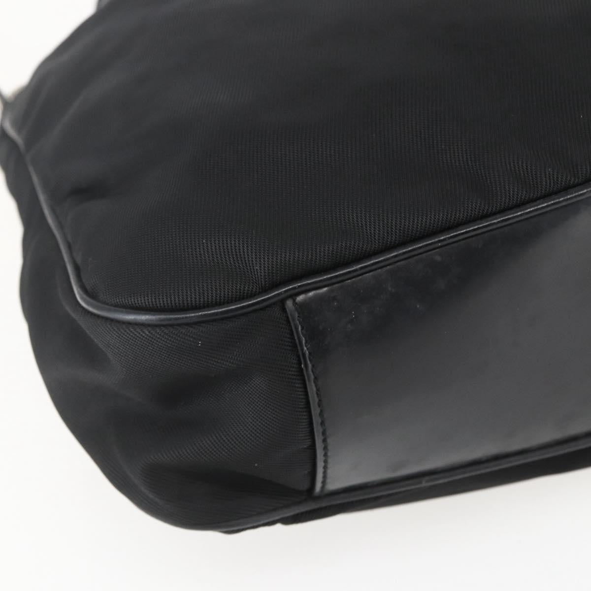 Gucci Vintage Bamboo Shoulder Bag Nylon, BLACK, NYLON, Tote bag