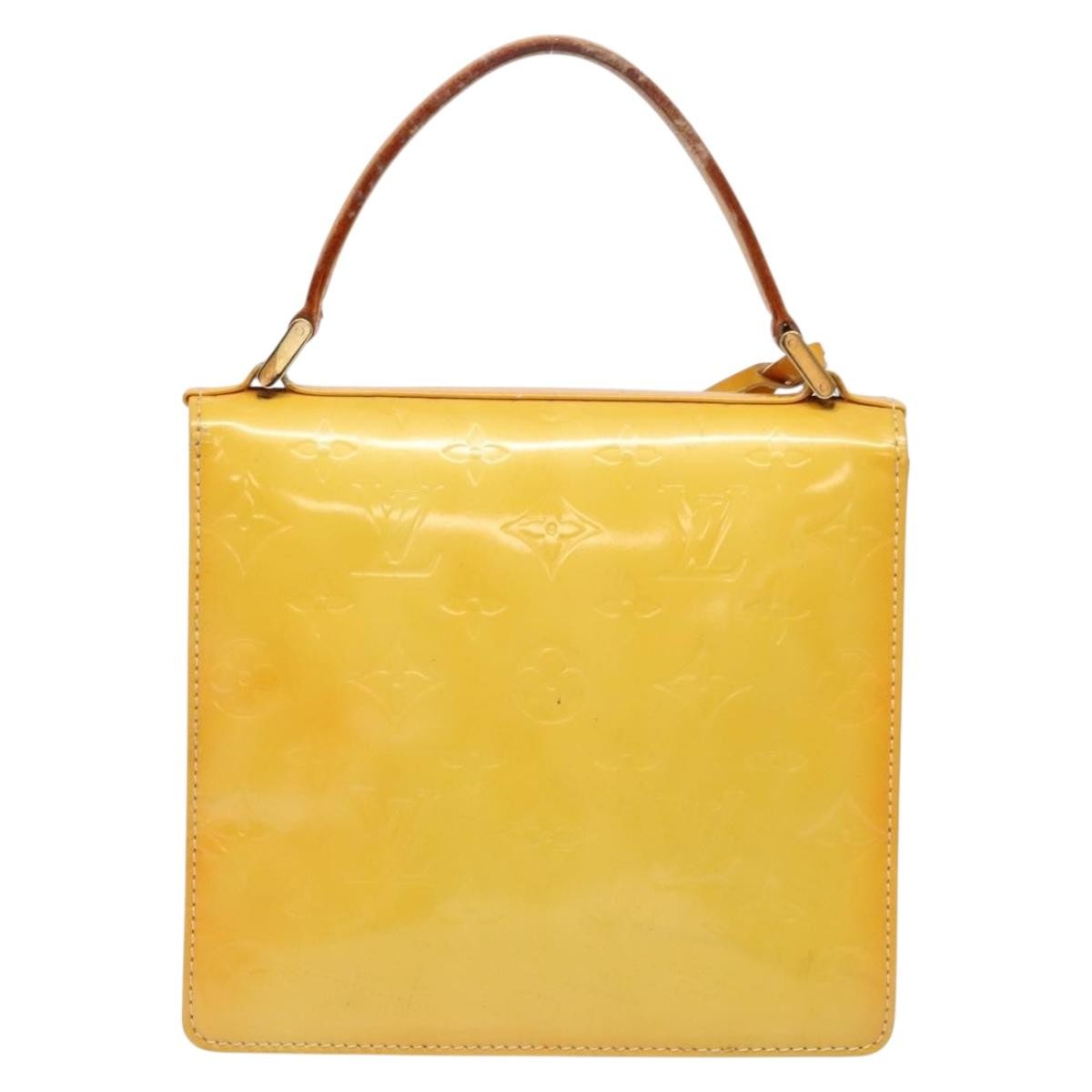 Louis Vuitton Spring Street Handbag Monogram Vernis, YELLOW, PATENT_LEATHER, Handbag