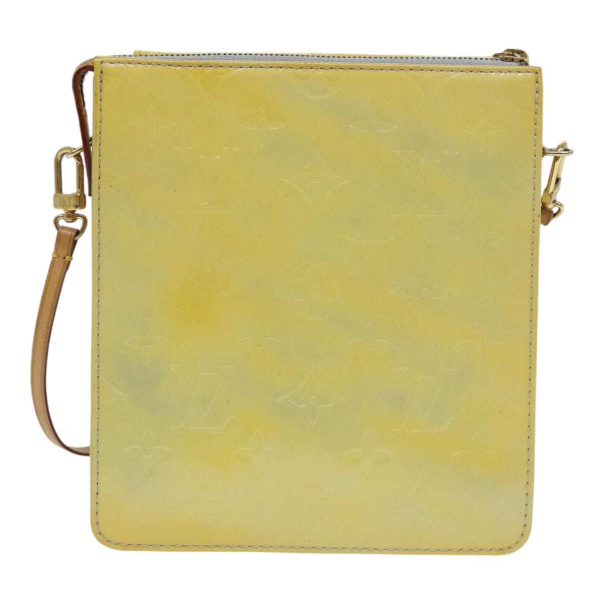 Louis Vuitton Mott Handbag Monogram Vernis, YELLOW, PATENT_LEATHER, Handbag