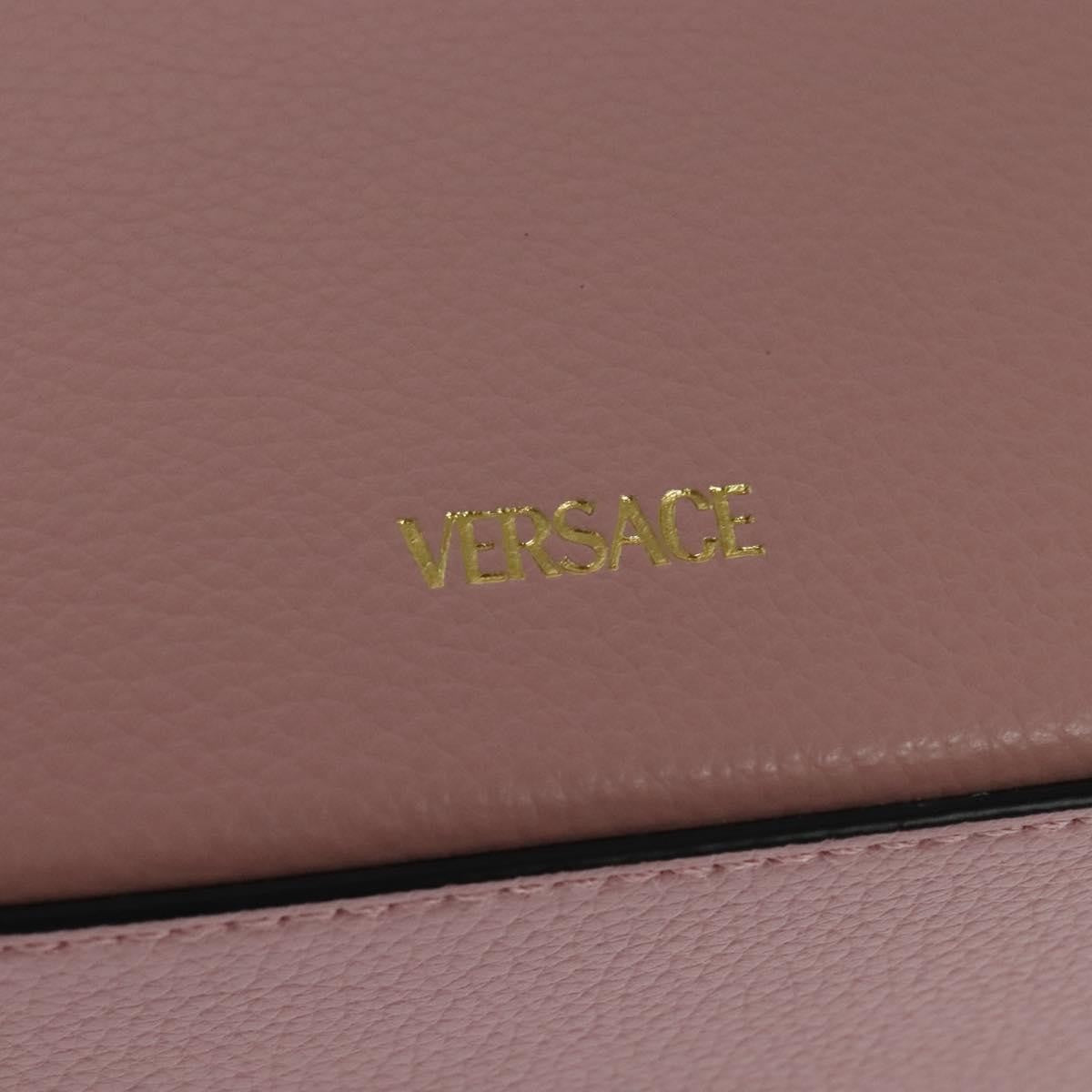 Versace Virtus Flap Messenger Bag Leather, PINK, LEATHER, Shoulder bag