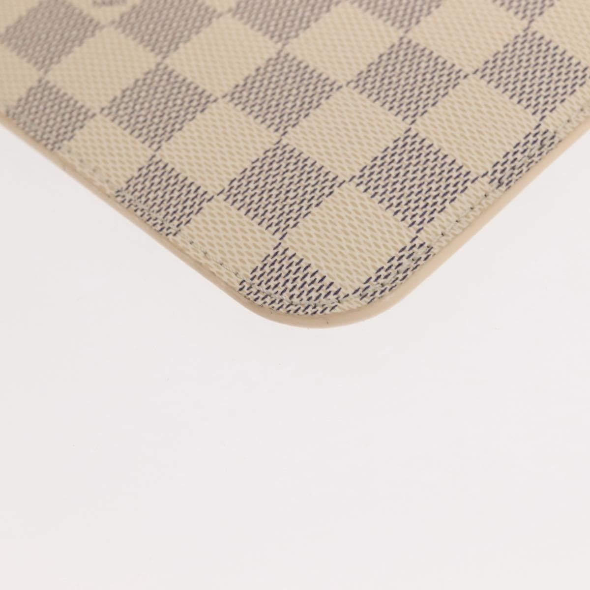 Louis Vuitton Neverfull Pochette Damier, WHITE, CANVAS, Clutche & pouche