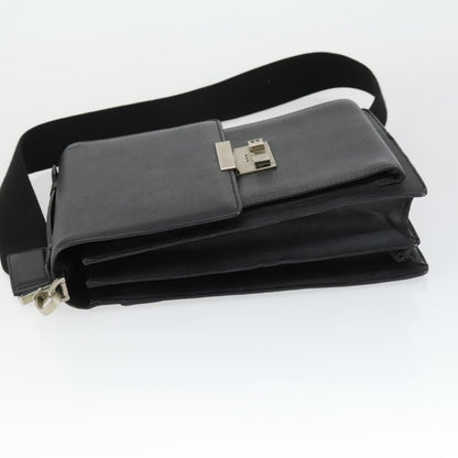 Bally Vintage Shoulder Bag Leather, BLACK, LEATHER, Shoulder bag