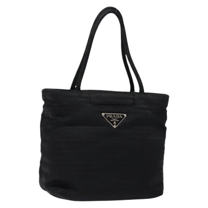Prada Vintage Zip Handbag Tessuto, BLACK, NYLON, Handbag