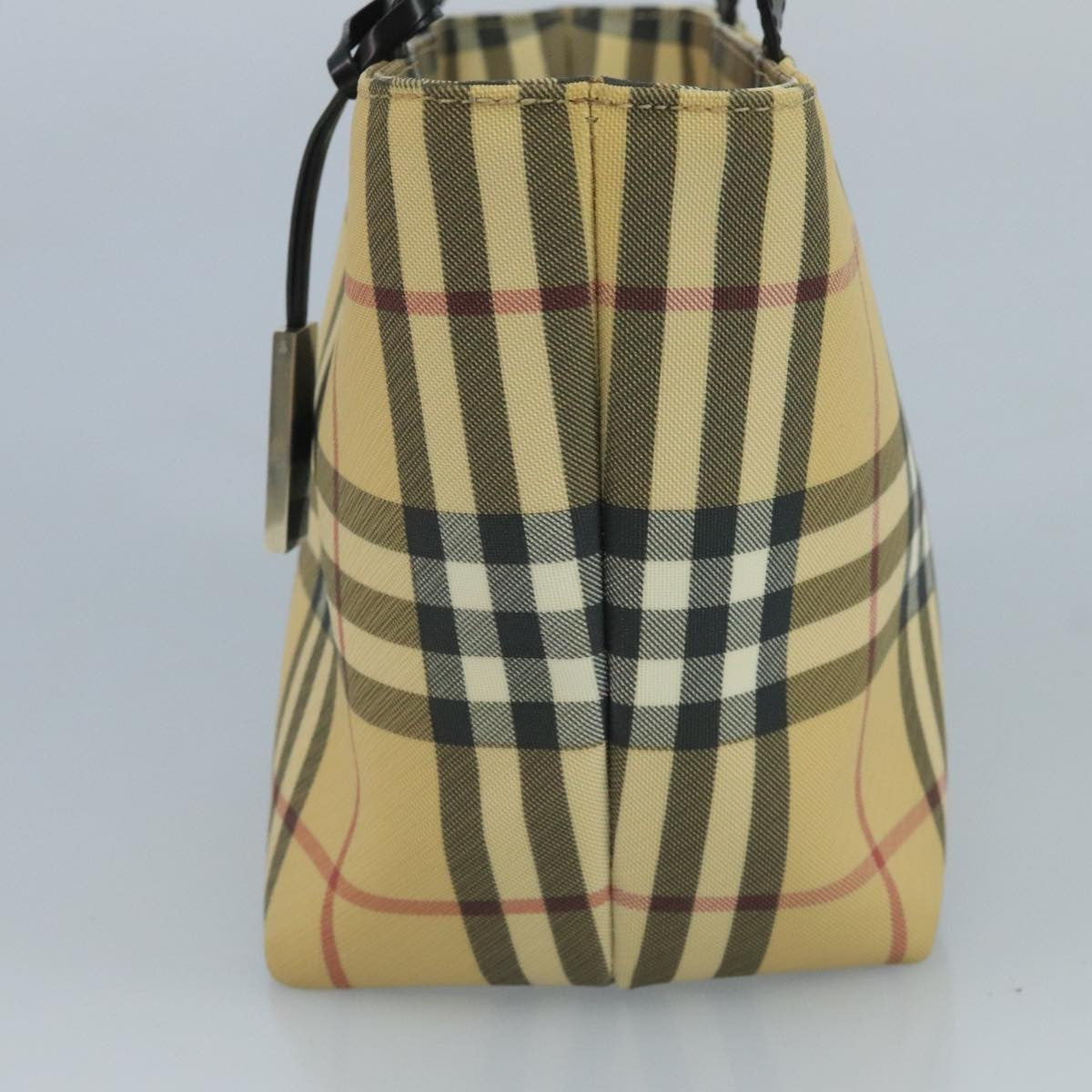 Burberry Nova Handbag Check Pattern, BEIGE, CANVAS, Handbag