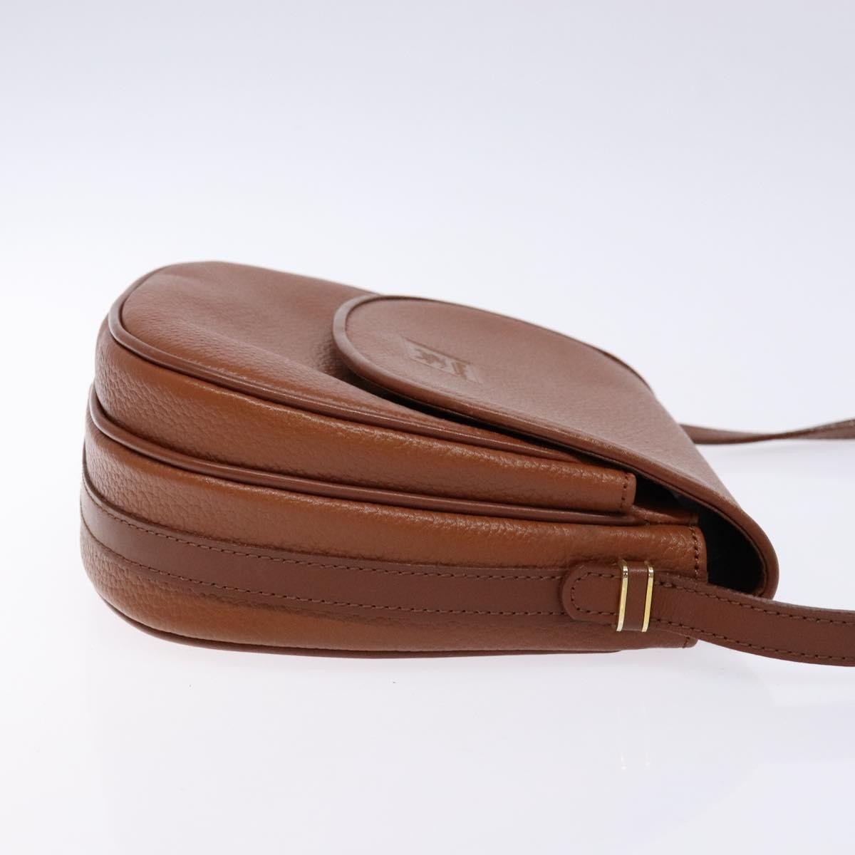 Burberry Flap Messenger Leather, BROWN, LEATHER, Shoulder bag