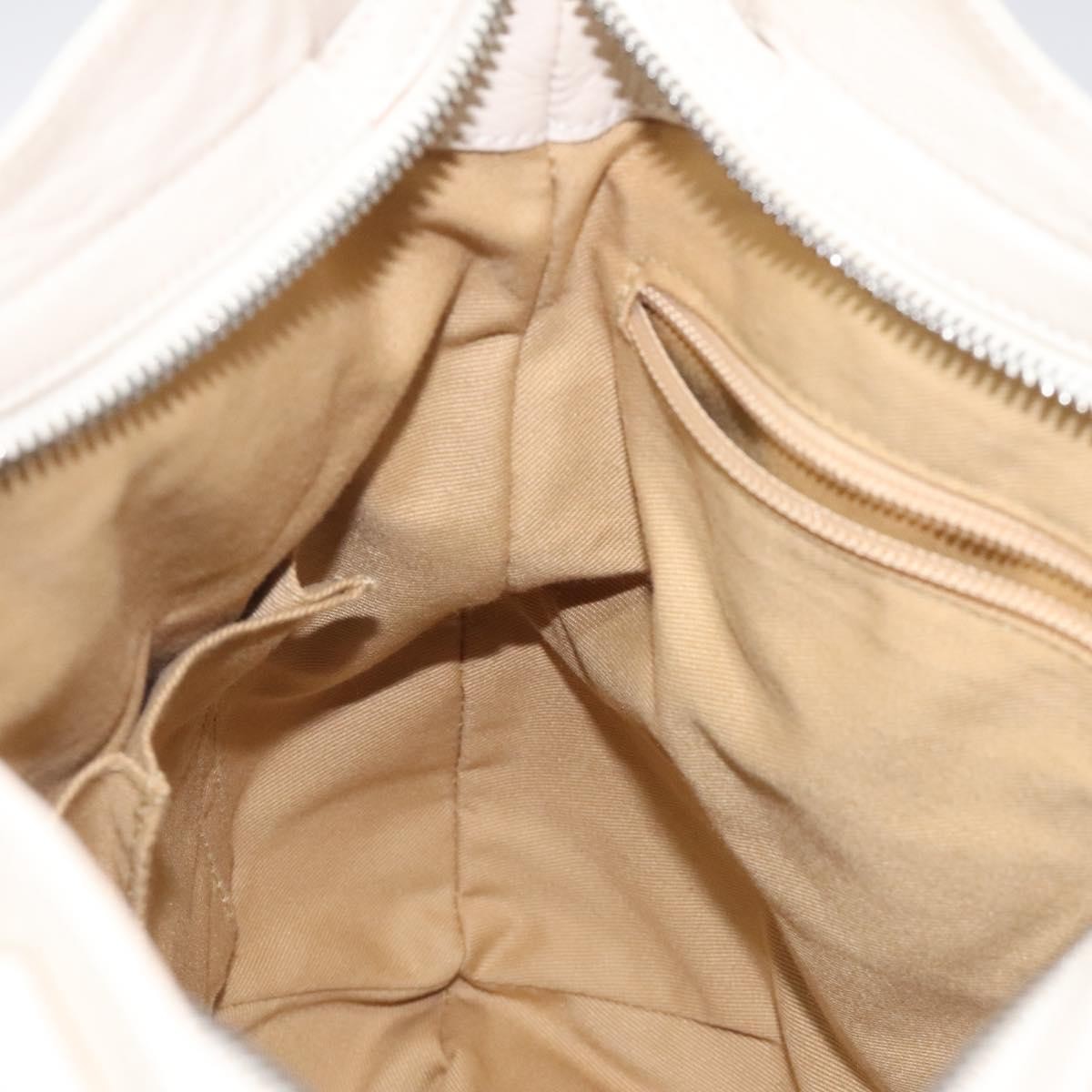 Salvatore Ferragamo Gancini Shoulder Bag Leather, WHITE, LEATHER, Shoulder bag