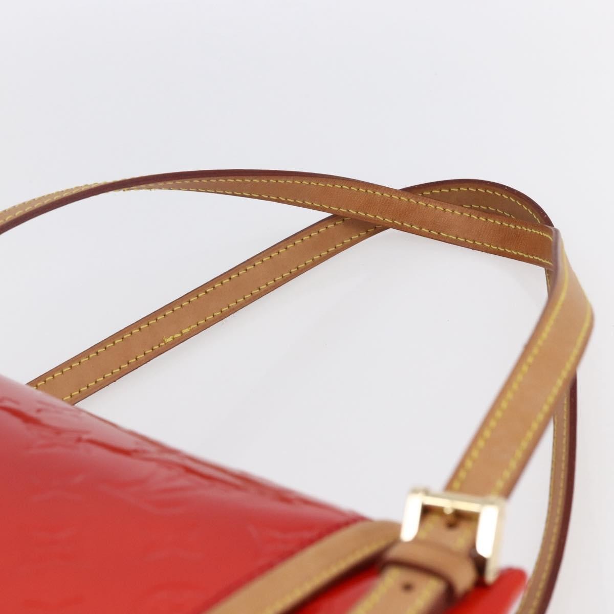 Louis Vuitton Biscayne Bay Handbag Monogram Vernis, RED, PATENT_LEATHER, Handbag