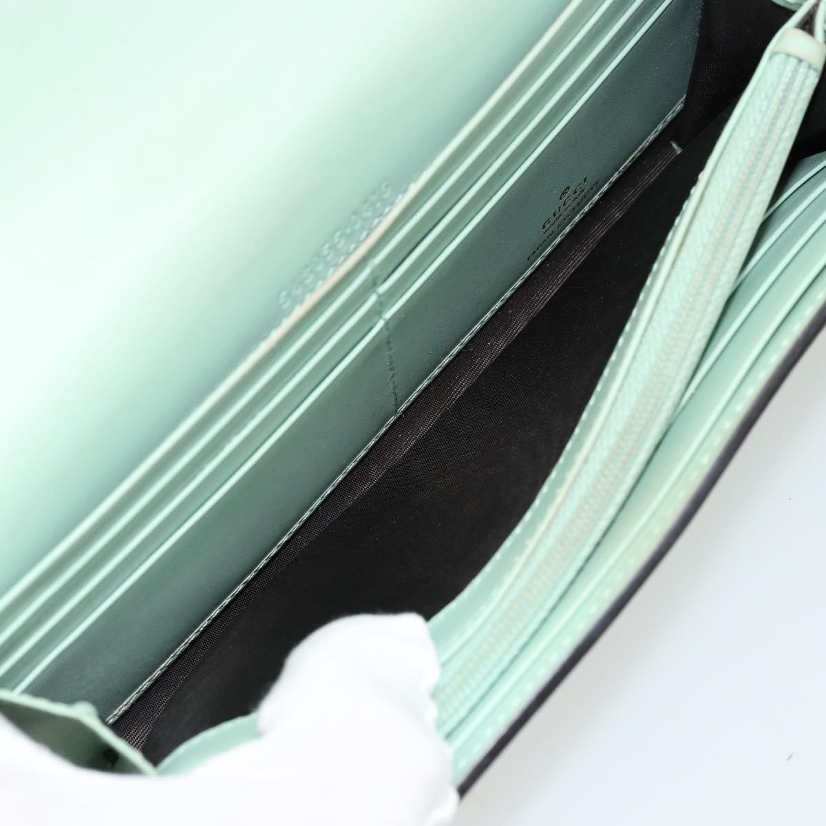 Gucci Guccissima Wallet Motif GG, Green, Leather, Wallet