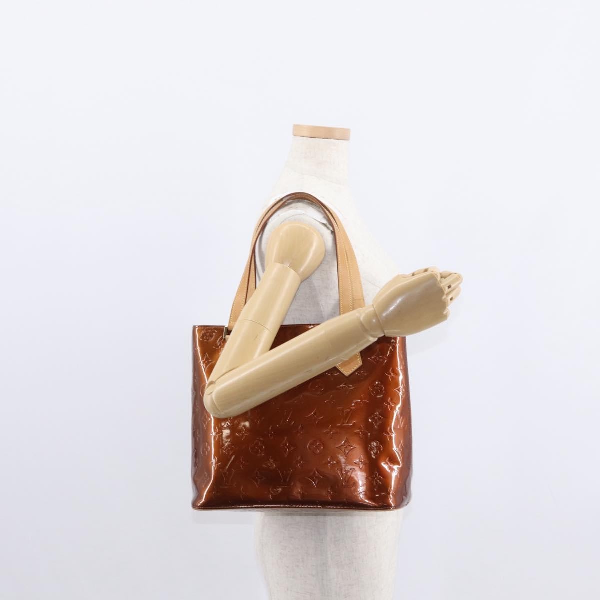 Louis Vuitton Houston Handbag Monogram Vernis, BROWN, PATENT_LEATHER, Handbag
