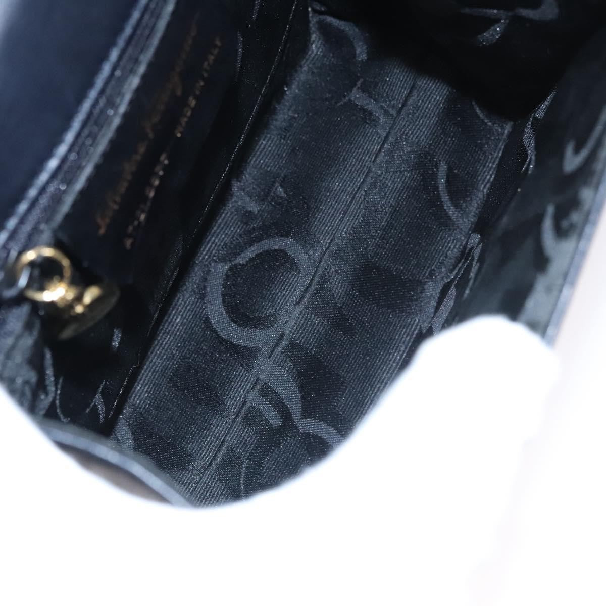 Salvatore Ferragamo Vintage Vara Bow Top Handle Bag Leather, NAVY, LEATHER, Handbag