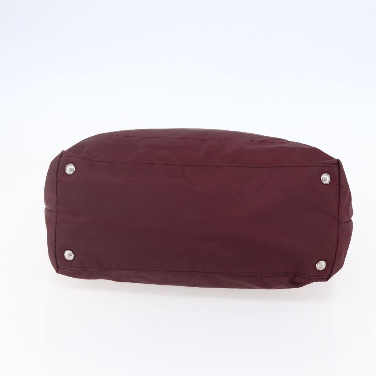 Prada Vintage Zip Tote Tessuto, BURGUNDY, NYLON, Tote bag