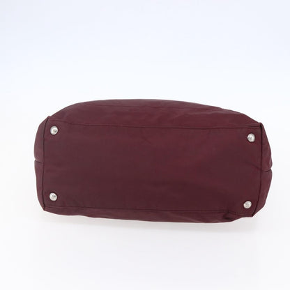 Prada Vintage Zip Tote Tessuto, BURGUNDY, NYLON, Tote bag