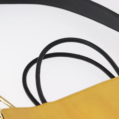 Fendi Pack Shopping Tote Leather, YELLOW, LEATHER, Handbag