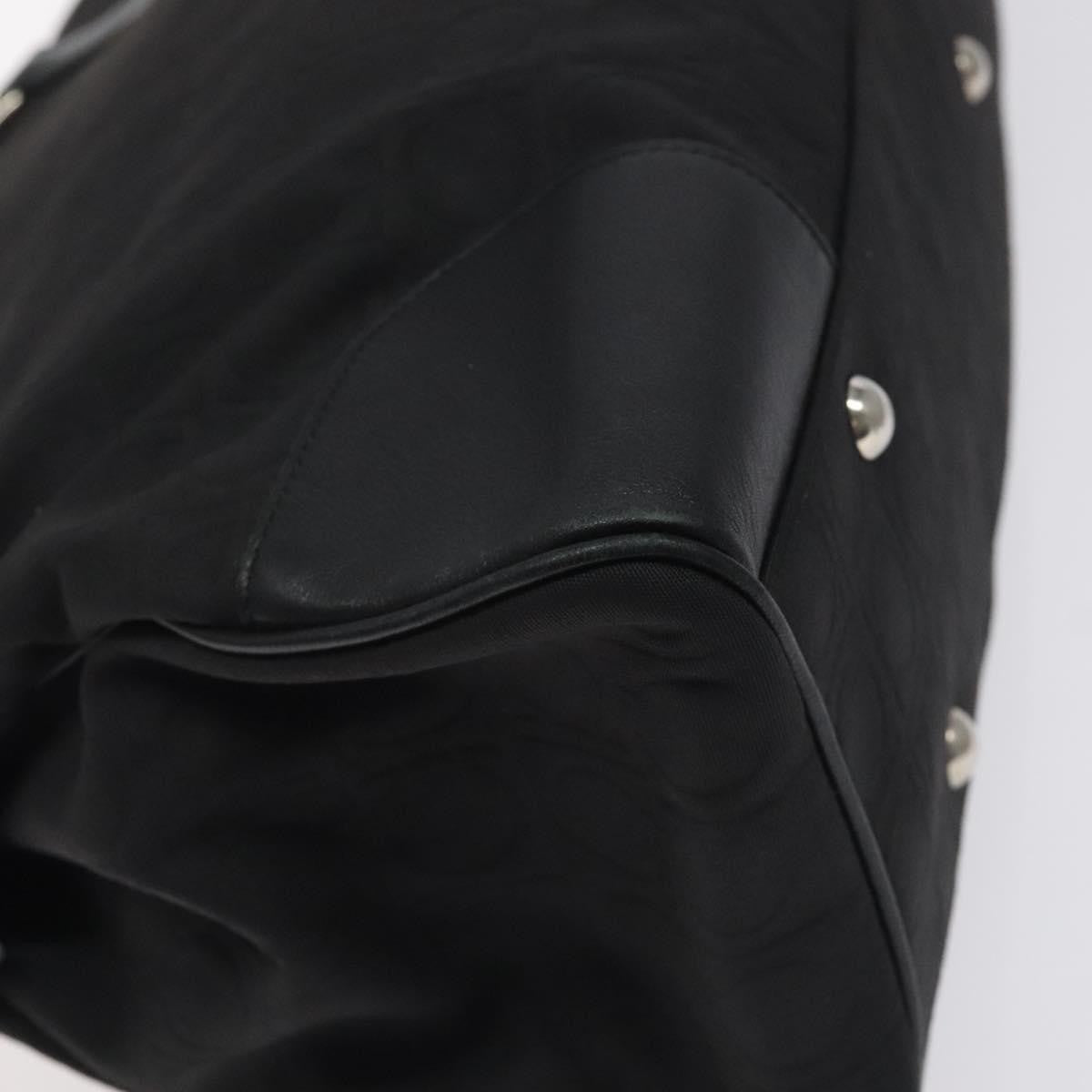 Salvatore Ferragamo Gancini handbag Nylon, BLACK, NYLON, Handbag