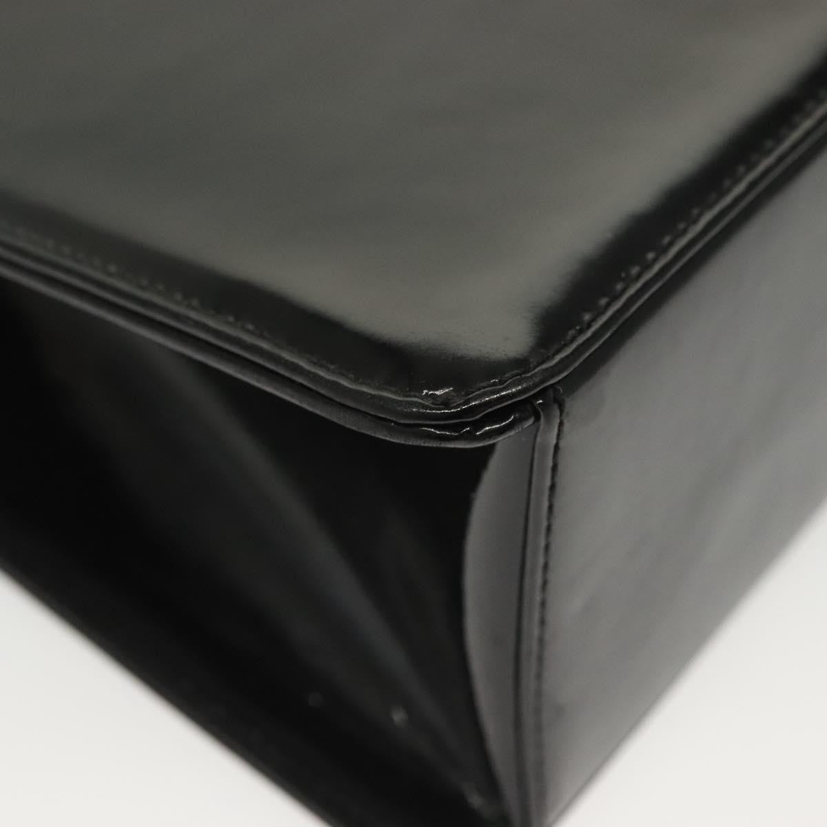 Chanel Vintage CC Lock Pocket Chain Tote Patent, BLACK, PATENT_LEATHER, Handbag