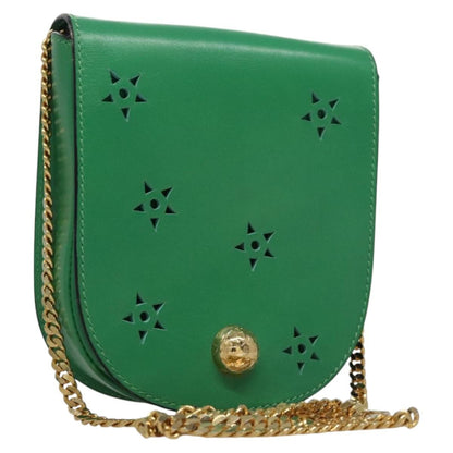 Celine Shoulder Bag Leather, GREEN, LEATHER, Shoulder bag