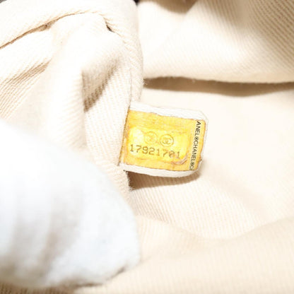 Chanel Deauville Tote Perforated leather, WHITE, LEATHER, Tote bag