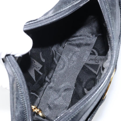 Salvatore Ferragamo Vala Shoulder Bag Leather, BLACK, LEATHER, Shoulder bag