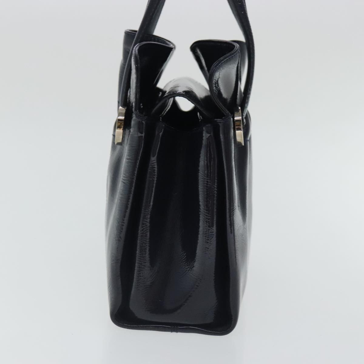Bvlgari Top Handle Bag Patent leather, NAVY, PATENT_LEATHER, Handbag