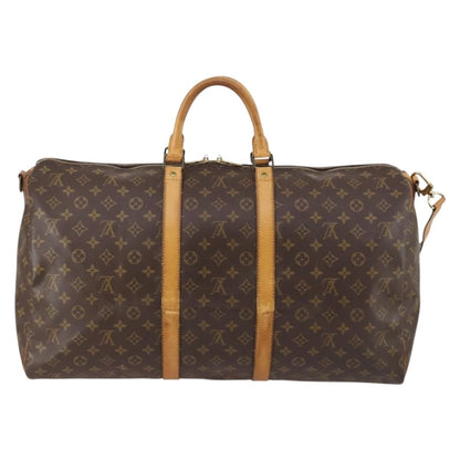 Louis Vuitton Keepall Bandouliere Bag Monogram Canvas, BROWN, CANVAS, Travel bag