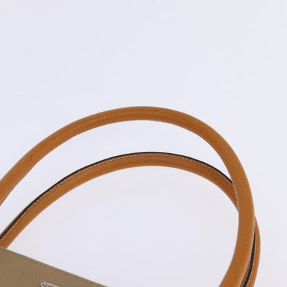 Prada Lux Convertible Open Tote Canvas and leather, BEIGE, CANVAS, Tote bag