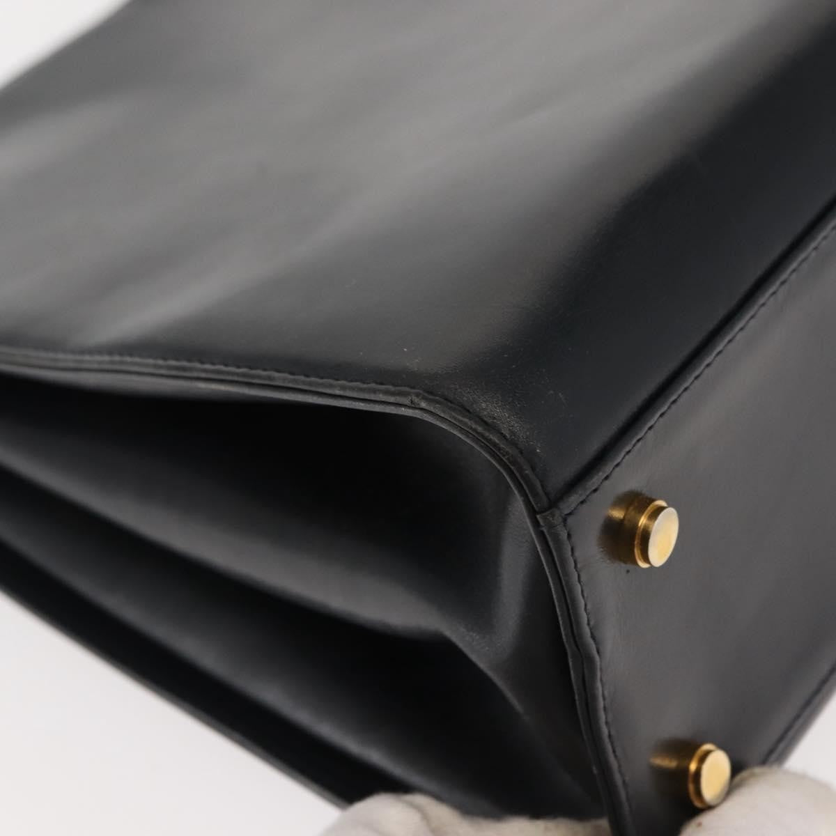 Salvatore Ferragamo Gancini Shoulder Bag Leather, NAVY, LEATHER, Shoulder bag