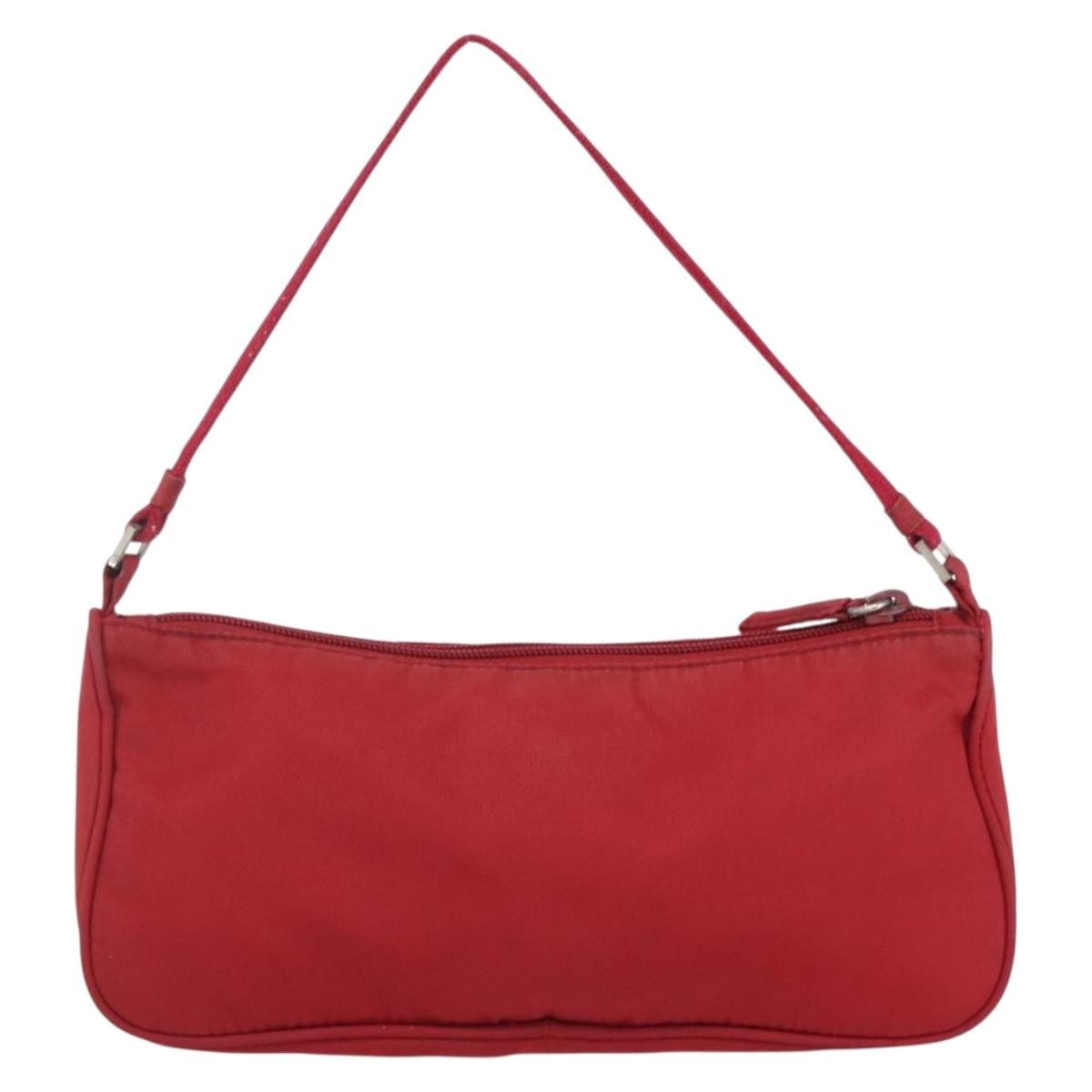 Prada Pochette Shoulder Bag Tessuto, RED, NYLON, Clutche & pouche