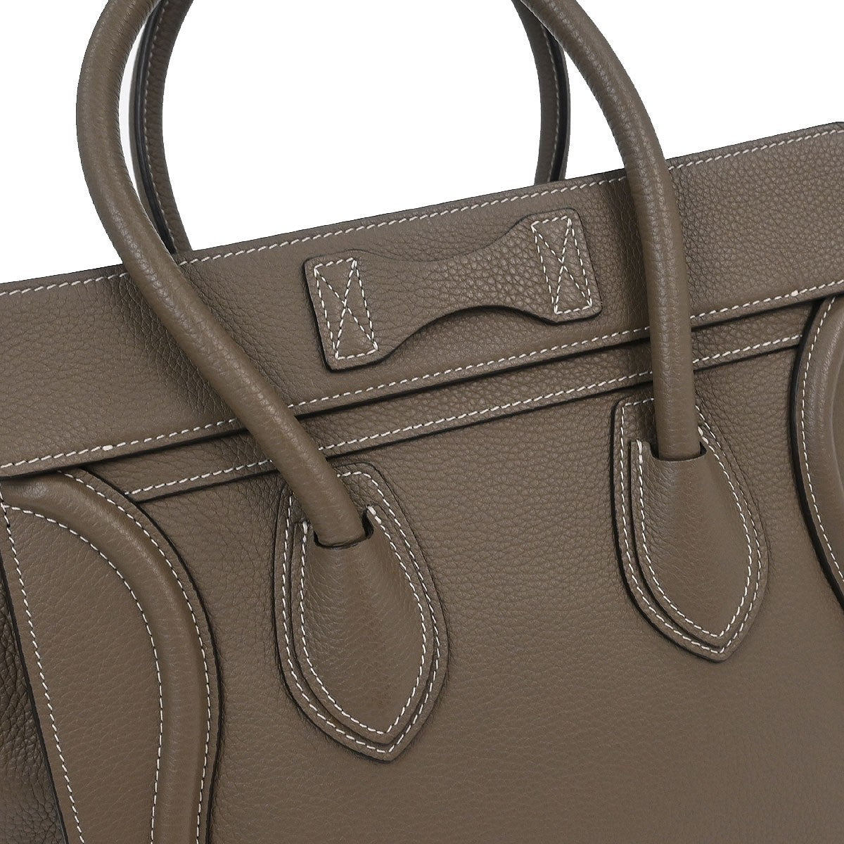 Celine Luggage Bag Smooth Leather, BROWN, LEATHER, Tote bag