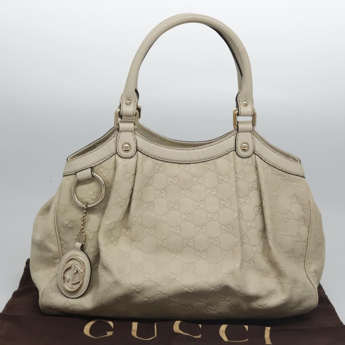 Gucci Sukey Tote Leather, WHITE, LEATHER, Handbag