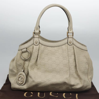 Gucci Sukey Tote Leather, WHITE, LEATHER, Handbag