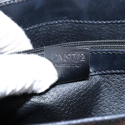 Celine Vintage Convertible Top Handle Bag Macadam Coated Canvas, BLACK, CANVAS, Handbag