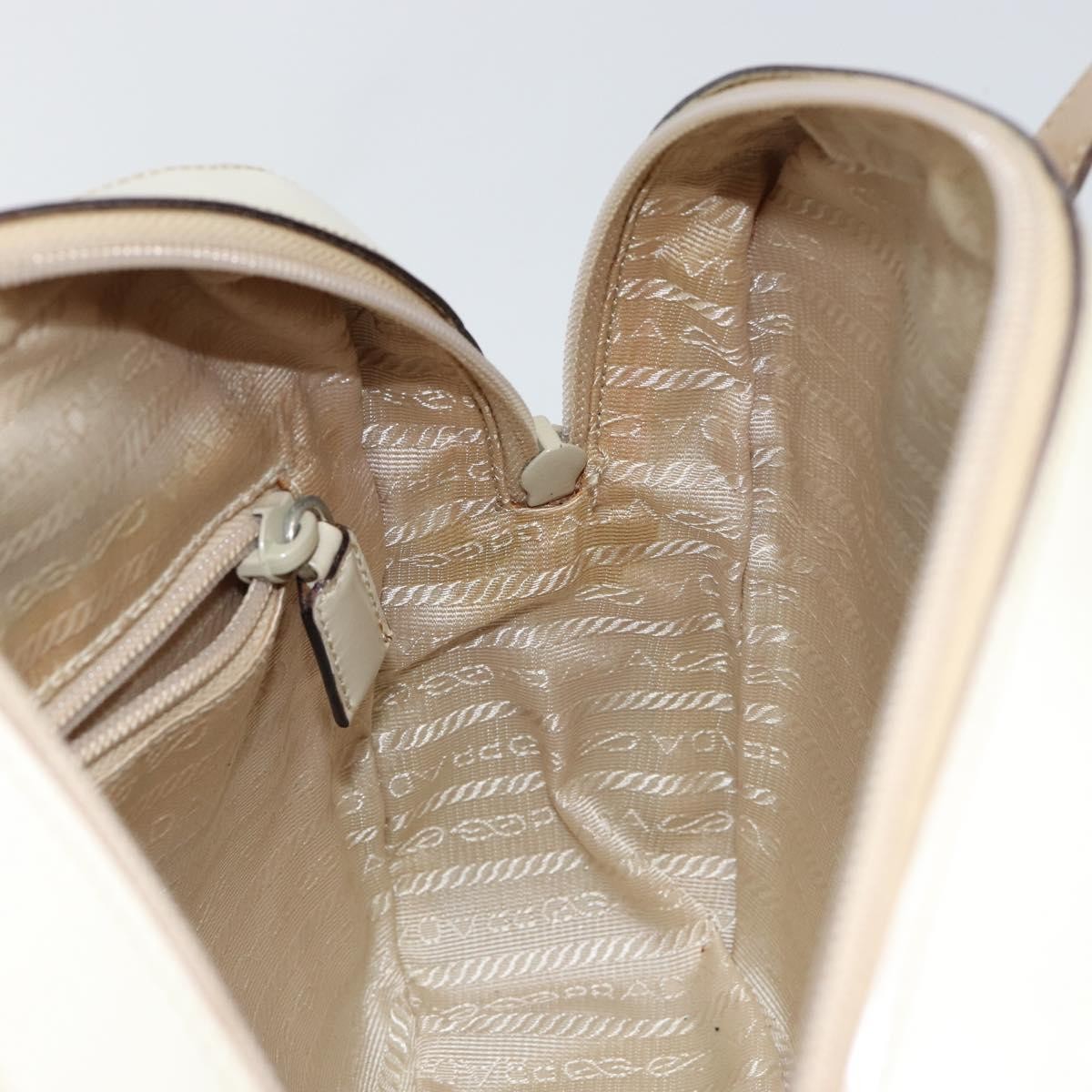 Prada Re-edition 1995 handbag Patent leather, BEIGE, PATENT_LEATHER, Handbag