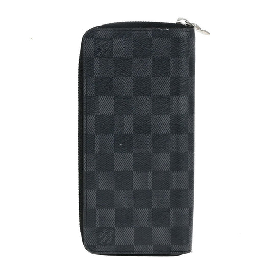 Louis Vuitton Zippy wallet vertical Damier Graphite, BLACK, LEATHER, Wallets