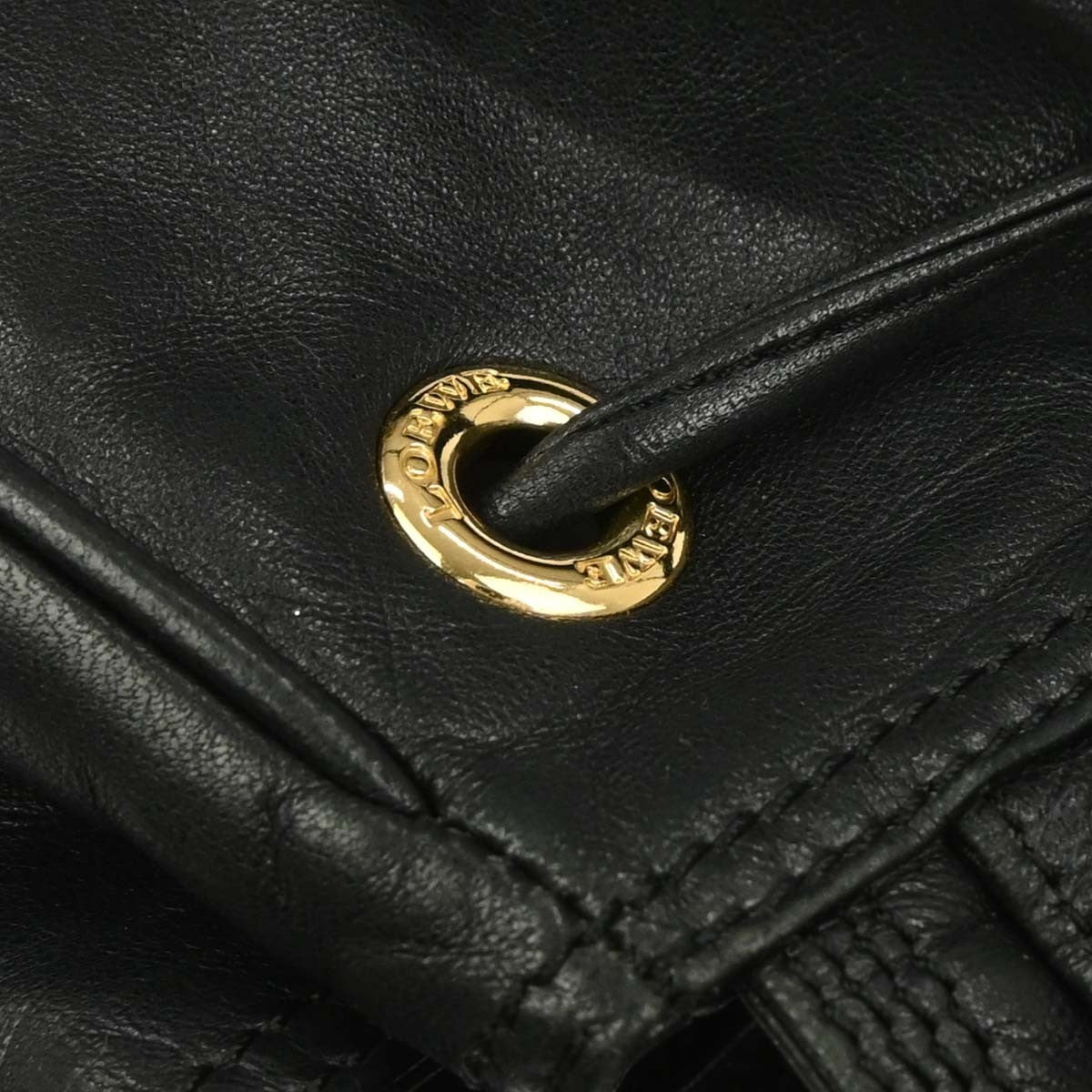 Loewe Anagram Backpack Leather, BLACK, LEATHER, Backpack