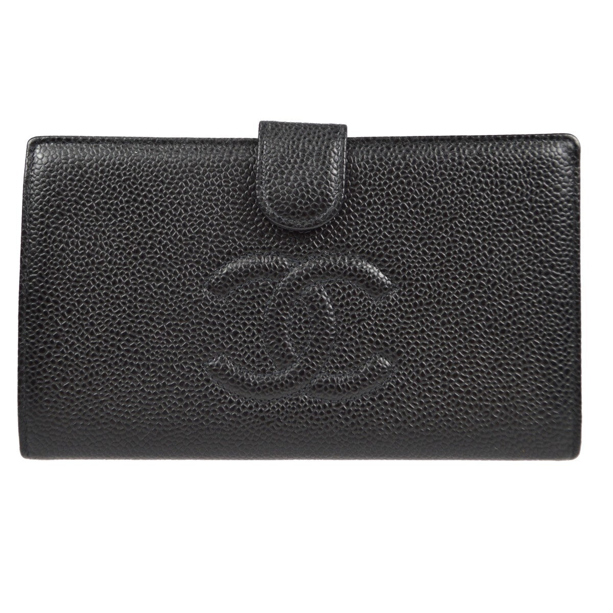 Chanel Timeless CC French Wallet Caviar, BLACK, LEATHER, Wallets