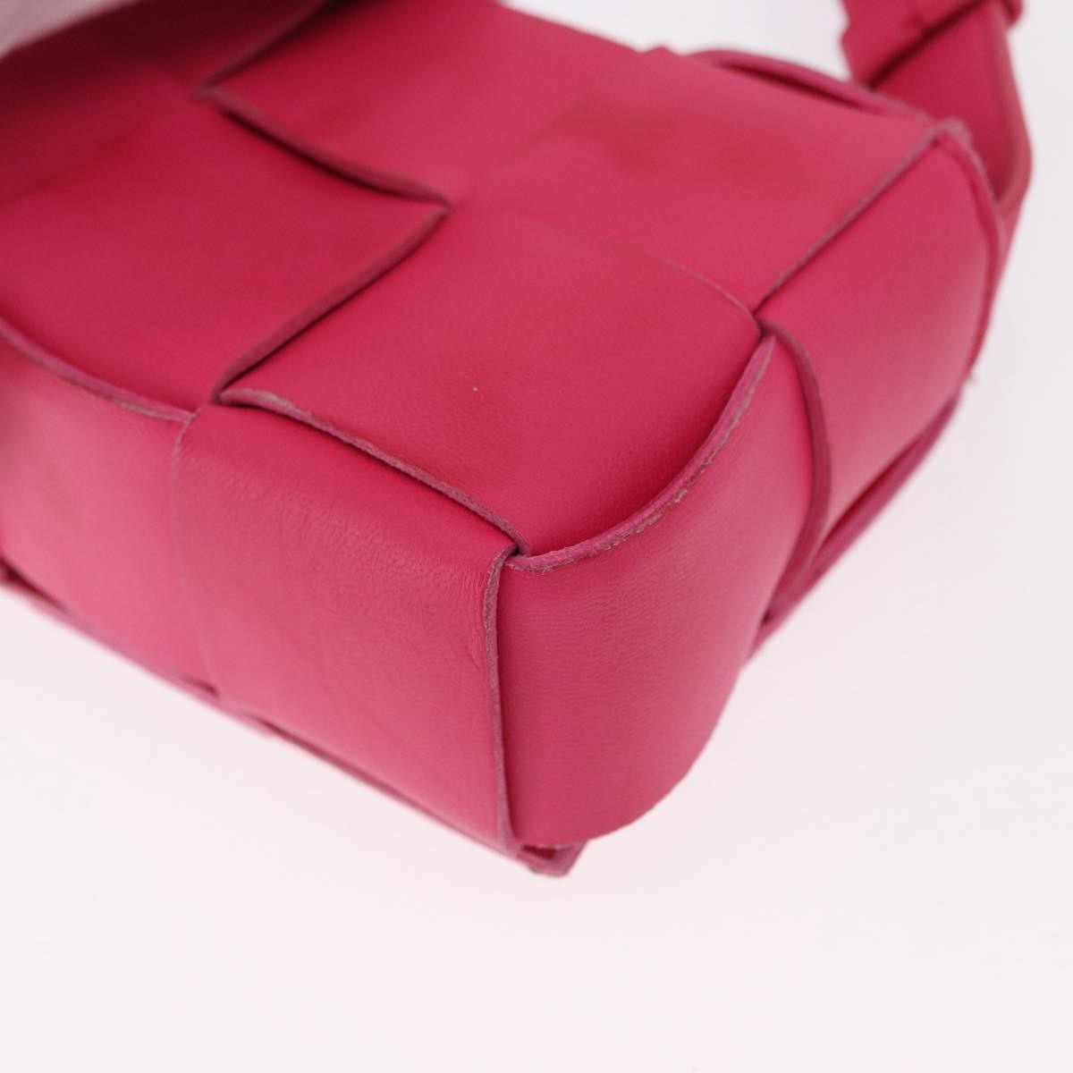 Bottega Veneta Cassette Crossbody Bag Maxi Intrecciato Leather, PINK, LEATHER, Clutche & pouche