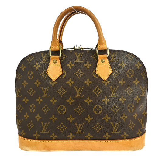 Louis Vuitton Alma Handbag Monogram Canvas, BROWN, CANVAS, Handbag