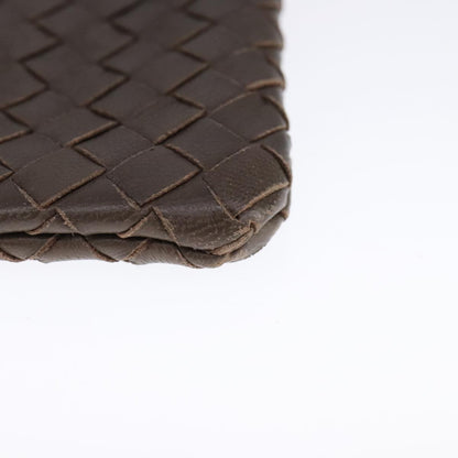 Bottega Veneta Crossbody Phone Holder Pouch Intrecciato Nappa, BROWN, LEATHER, Clutche & pouche