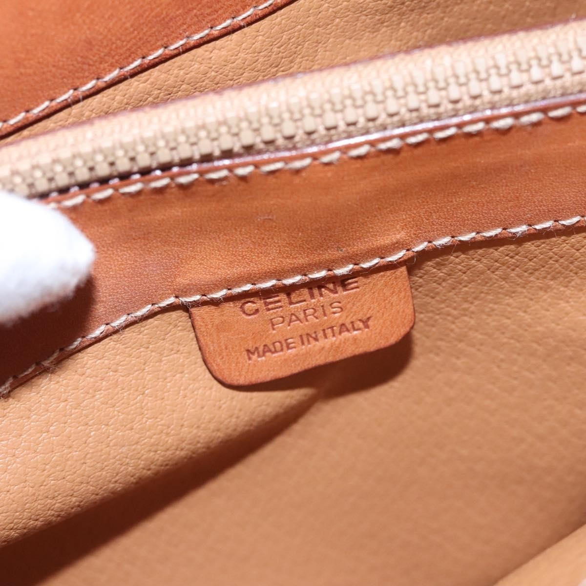 Celine Vintage Convertible Top Handle Bag Macadam Coated Canvas, WHITE, CANVAS, Handbag