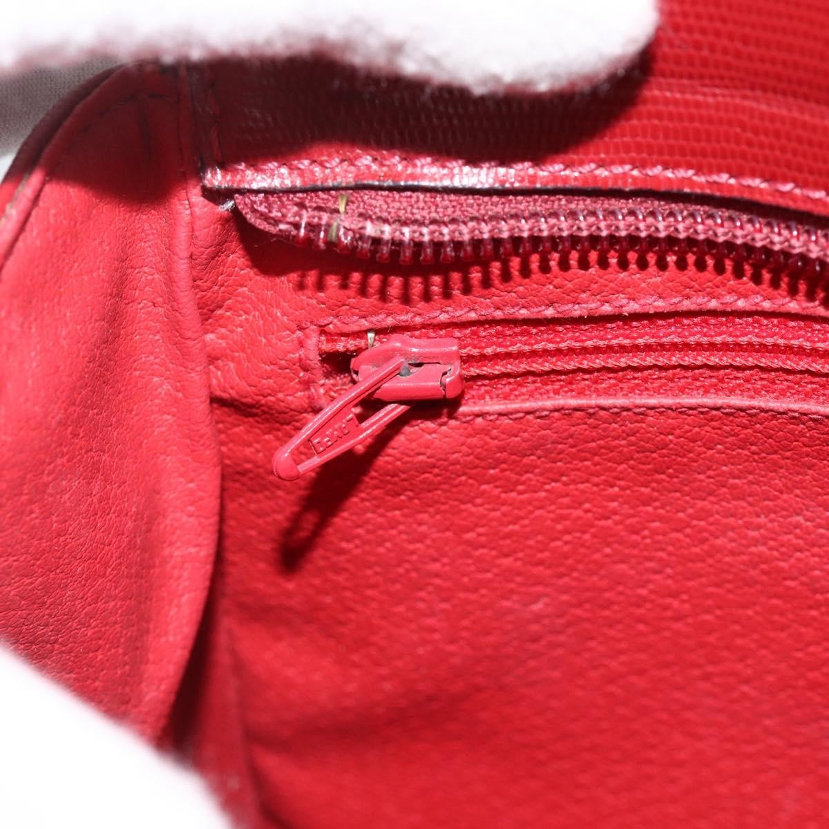 Celine Circle logo Leather, Burgundy, Leather, Tote Bag