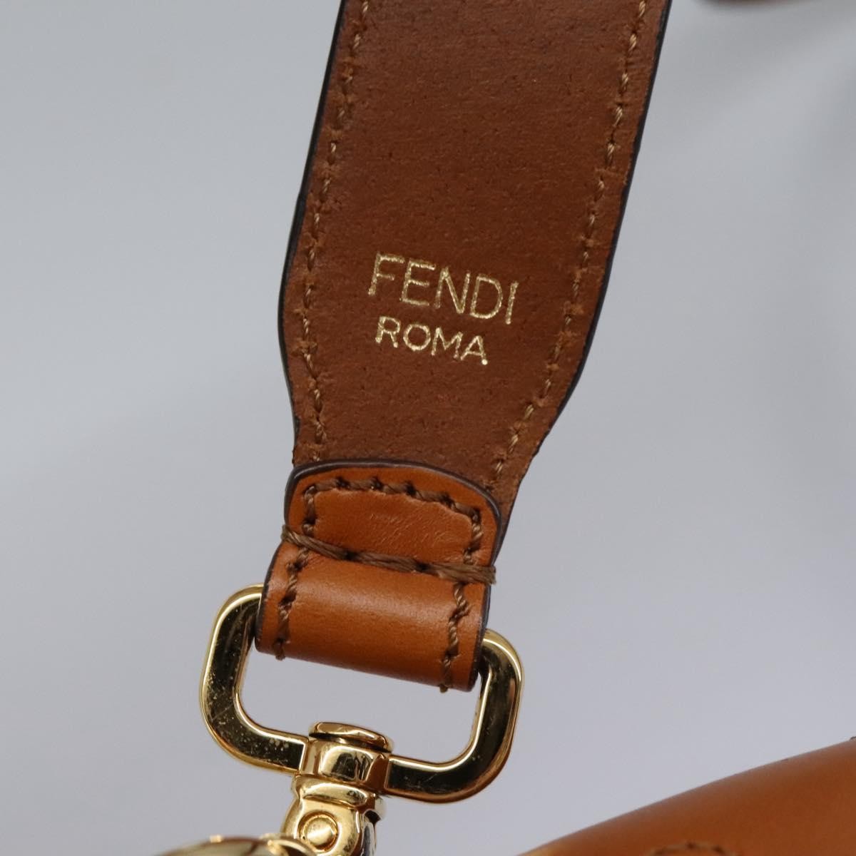 Fendi FF Logo Mon Tresor Bucket Bag Canvas, ORANGE, CANVAS, Shoulder bag