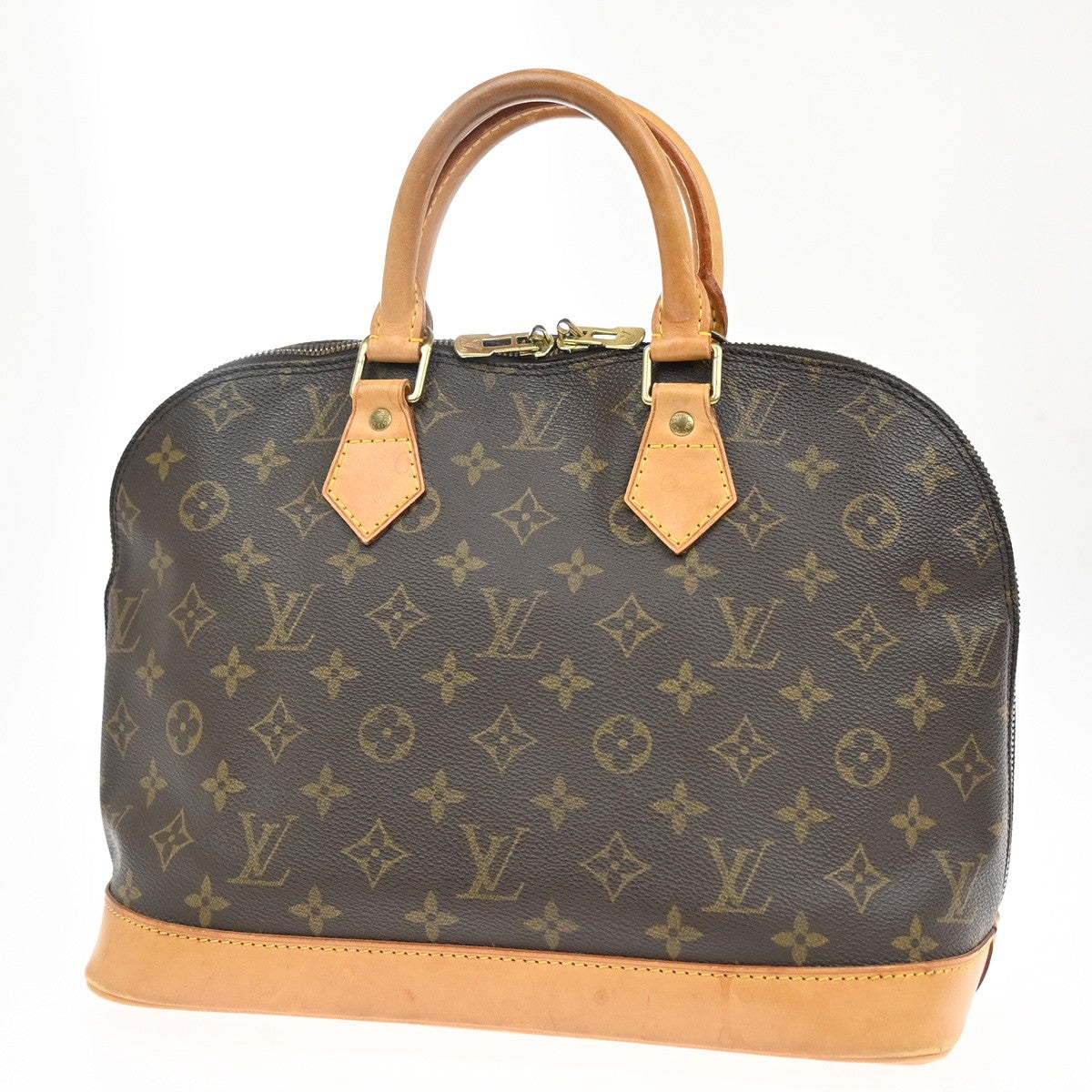 Louis Vuitton Alma Handbag Monogram Canvas, BROWN, CANVAS, Handbag