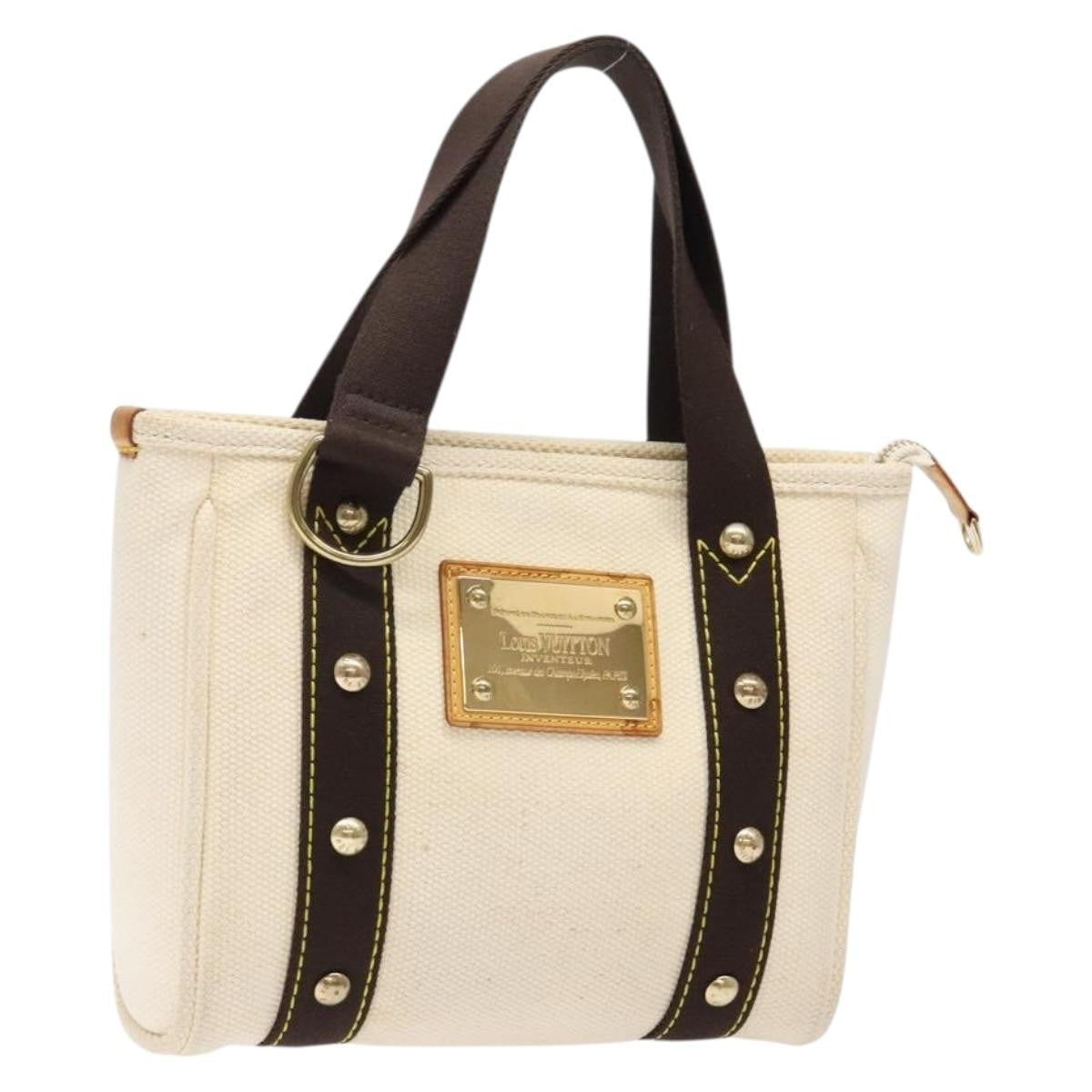 Louis Vuitton Antigua Tote Canvas, WHITE, CANVAS, Tote bag