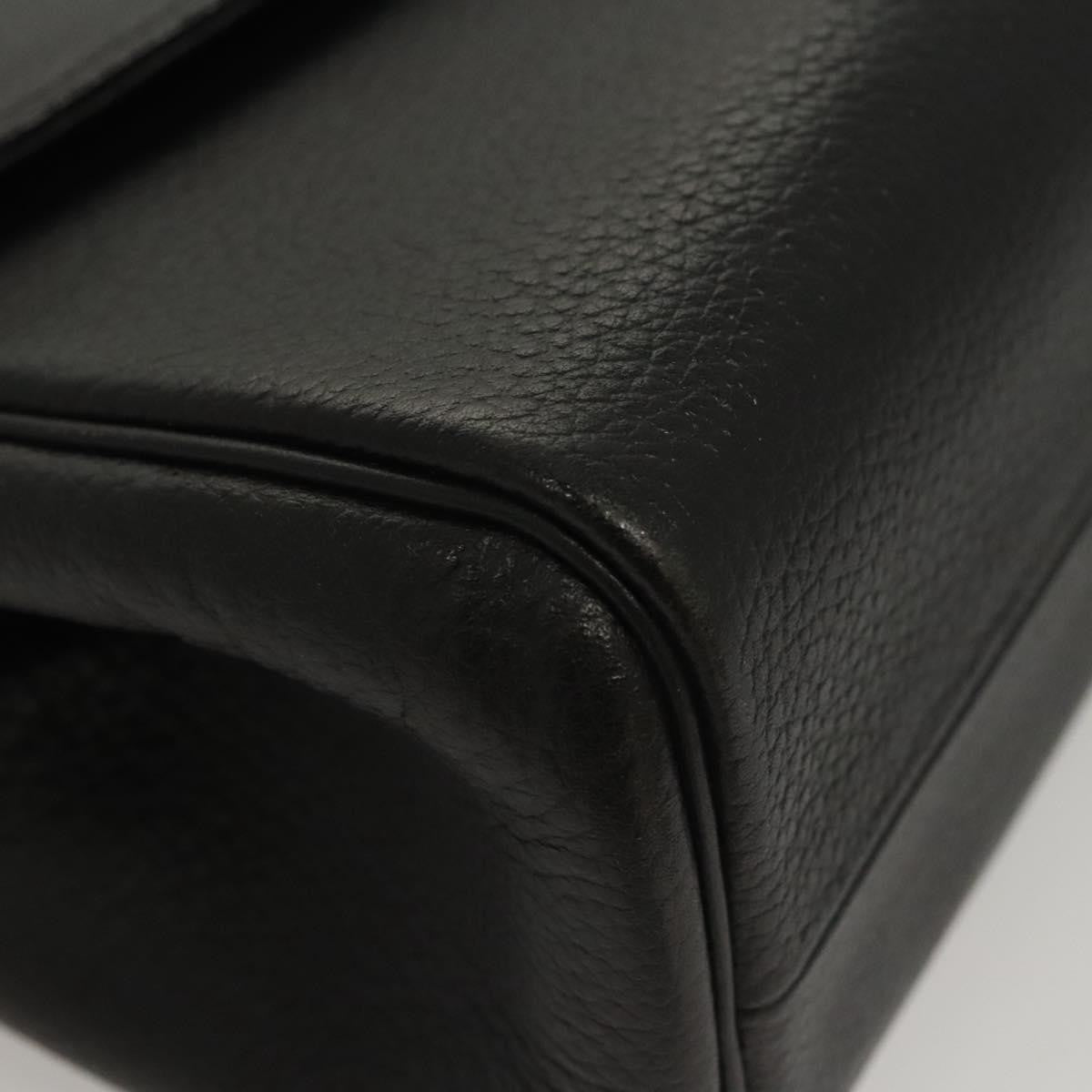 Burberry Vintage Handbag Leather, BLACK, LEATHER, Handbag