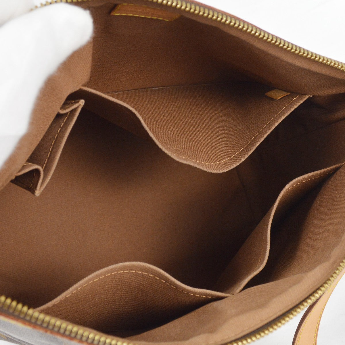 Louis Vuitton Palermo Handbag Monogram Canvas, BROWN, CANVAS, Tote bag