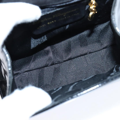 Salvatore Ferragamo Vala Handbag Patent leather, BLACK, PATENT_LEATHER, Handbag