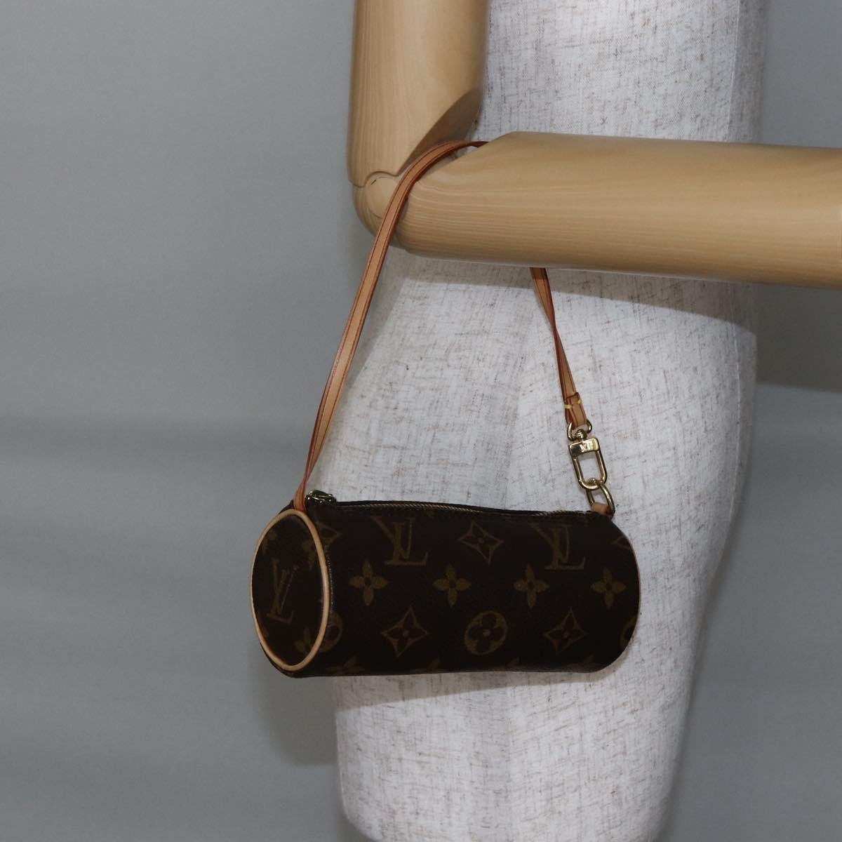 Louis Vuitton Papillon Pochette Monogram Canvas, BROWN, CANVAS, Handbag