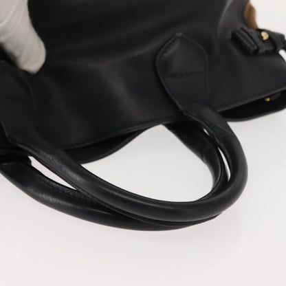 Burberry Banner Tote Leather, BLACK, LEATHER, Tote bag